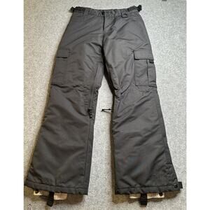 Helix Wms Small Insulated Cargo Snowboard Pants Vents Adjustable Snowpants Black